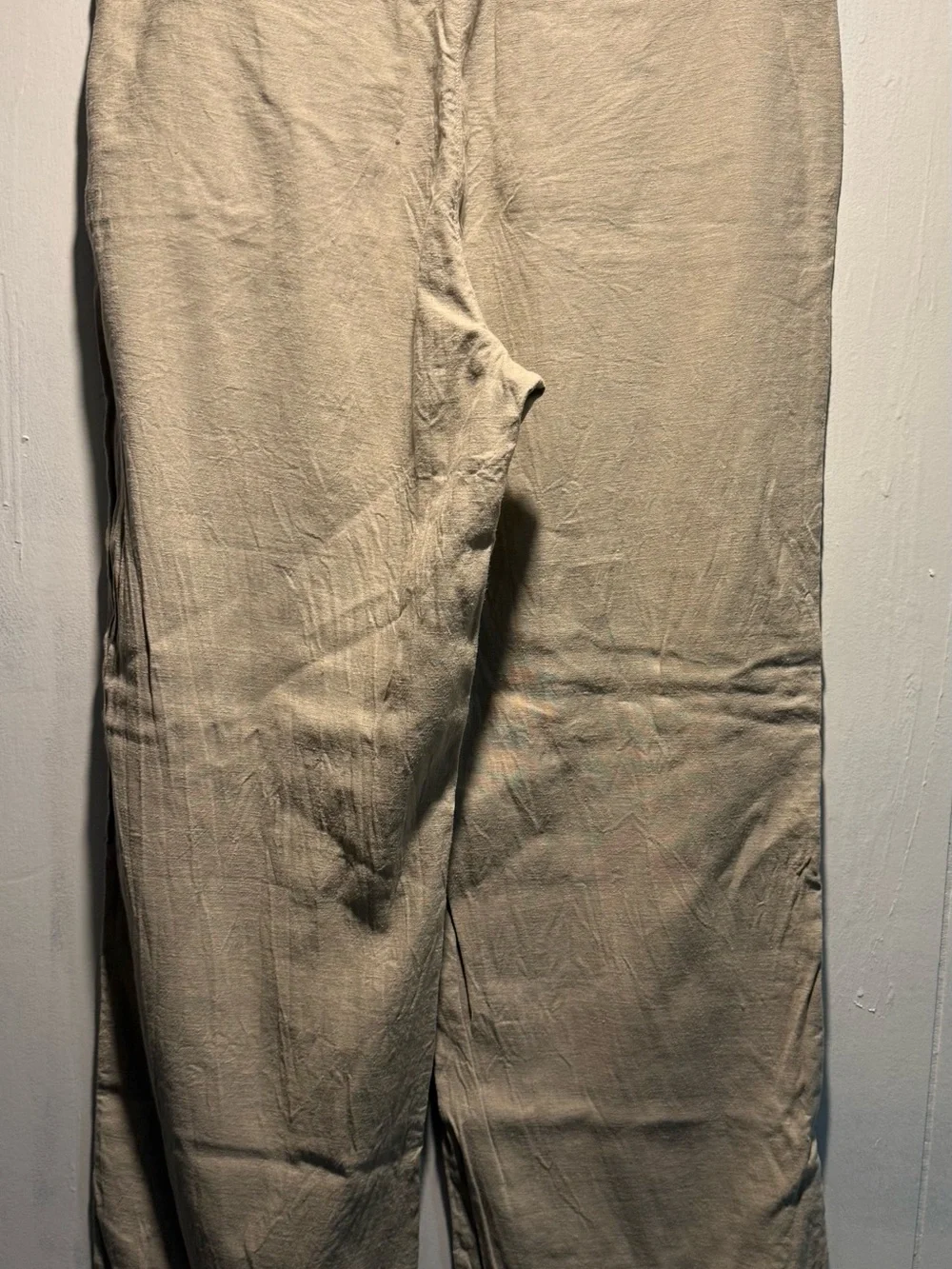 GAP Wide Leg Linen Tan Pants